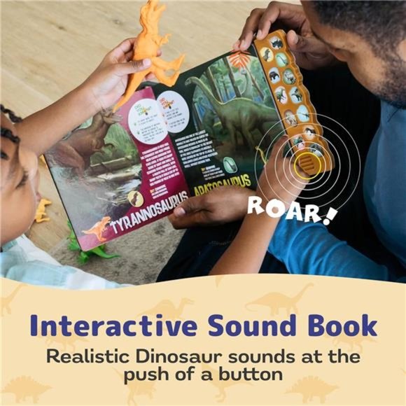 Dinosaur Toys for Kids 3-5 (12 Plastic Dinosaur Figures & Interactive Dinosaur) - Picture 4 of 6